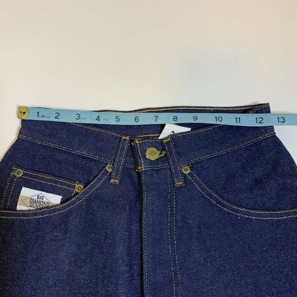 Diamond Gusset Women's Motorcycle Raw Denim Rigid High Rise Jeans 25.5 x 34 - Picture 10 of 12